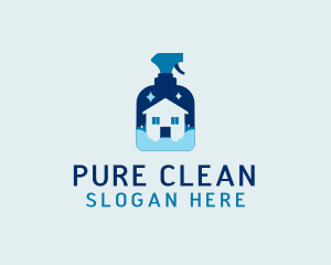 Spotless House Cleaning logo design