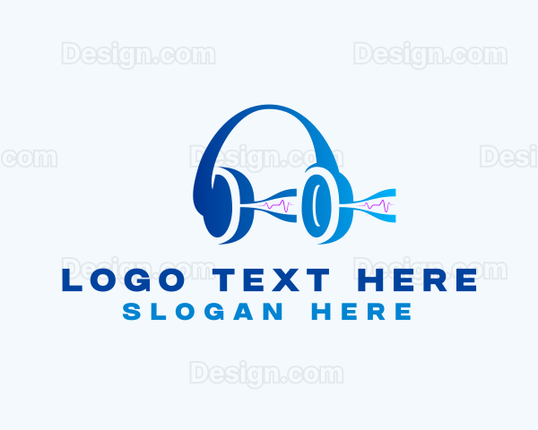 Audio Music Headset Logo