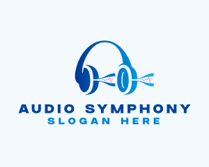 Audio Music Headset logo design