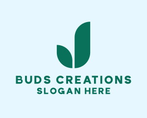 Green Bud Plant logo design