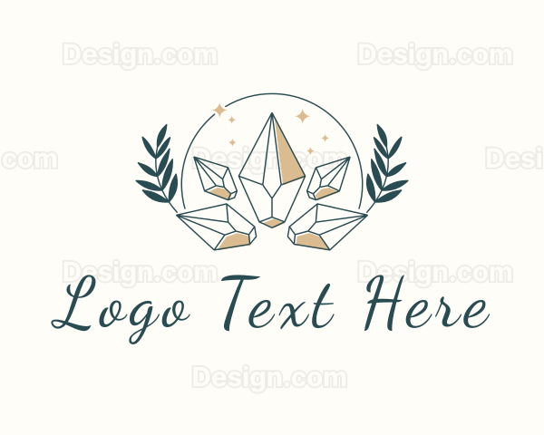 Luxury Gem Wreath Logo