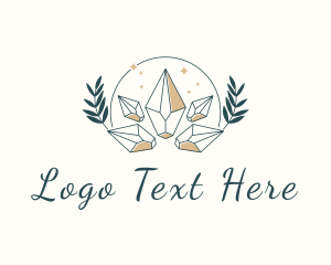 Luxury Gem Wreath logo