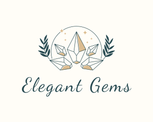 Luxury Gem Wreath logo design