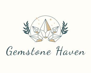 Luxury Gem Wreath logo design