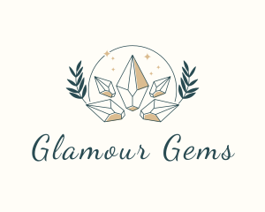 Luxury Gem Wreath logo design