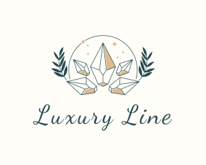 Luxury Gem Wreath logo design