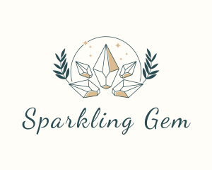 Luxury Gem Wreath logo design