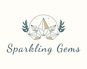 Luxury Gem Wreath logo design