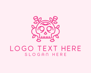 Flower Festive Skull  logo