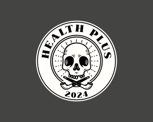 Tobacco Smoking Pipe Skull logo