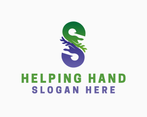 Helping Hand Letter S logo