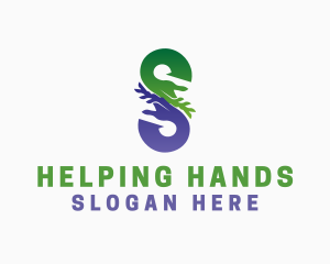 Helping Hand Letter S logo