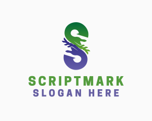 Helping Hand Letter S logo design