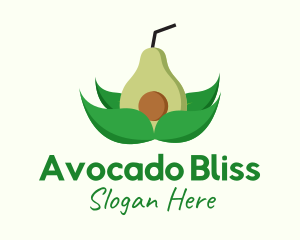 Organic Avocado Drink  logo design