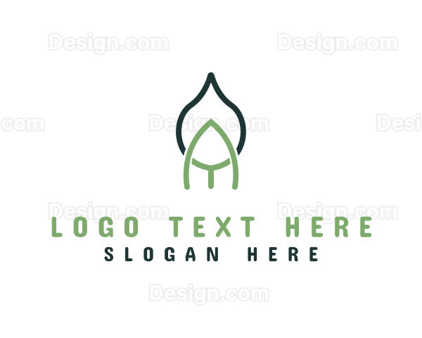 Herbal Leaf Letter A Logo