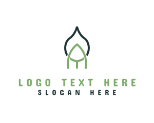 Herbal Leaf Letter A logo