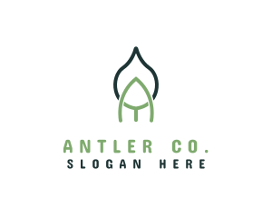 Herbal Leaf Letter A logo design