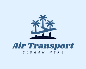 Tropical Airplane Travel Vacation logo design