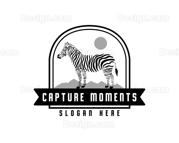 Wildlife Zebra Safari Logo