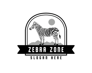 Wildlife Zebra Safari logo design