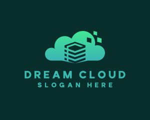 Cloud Pixel Database logo design