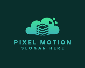 Cloud Pixel Database logo design