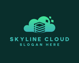 Cloud Pixel Database logo design