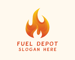 Energy Flame Fuel logo design