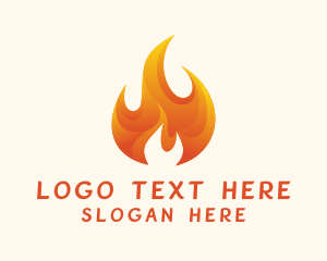 Fuel - Energy Flame Fuel logo design