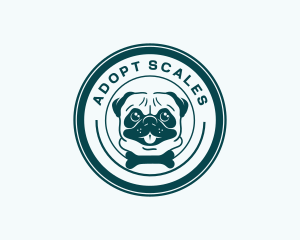 Dog Pug Veterinary logo design