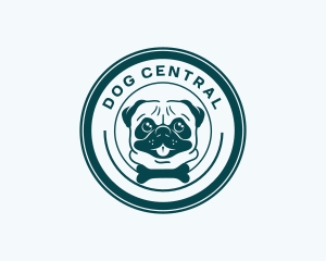 Dog Pug Veterinary logo design