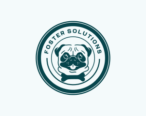 Dog Pug Veterinary logo