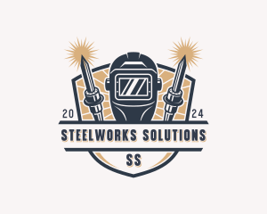 Industrial Metalworks Welder logo design