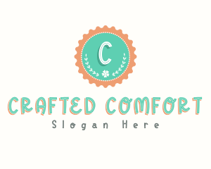 Cute Floral Bottle Cap logo design