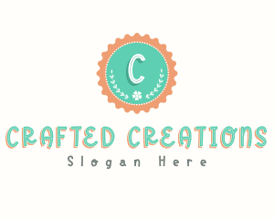 Cute Floral Bottle Cap logo design