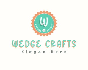 Cute Floral Bottle Cap logo design