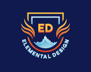 Fire Ice Element logo design