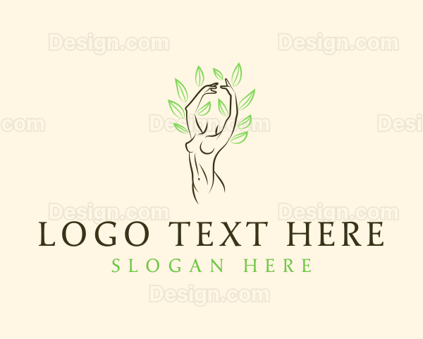 Leaf Nude Woman Logo