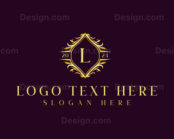 Floral Crest Decorative Logo