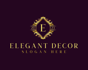 Floral Crest Decorative logo design