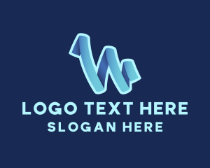 Digital Advertising Letter W Logo