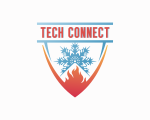 Snowflake Fire Heating  Logo