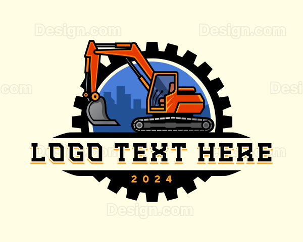 Excavator Machinery Mining Logo