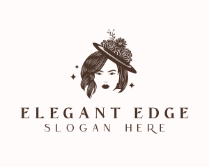 Woman Fashion Hat logo design