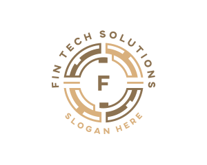 Tech Fintech Currency logo design