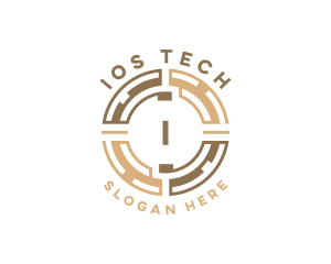 Tech Fintech Currency logo design