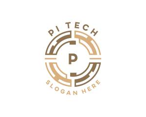 Tech Fintech Currency logo design