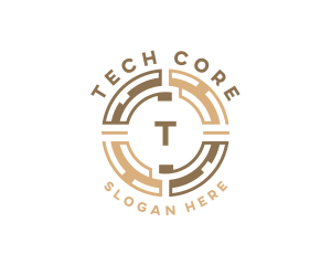 Tech Fintech Currency logo design