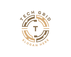 Tech Fintech Currency logo design