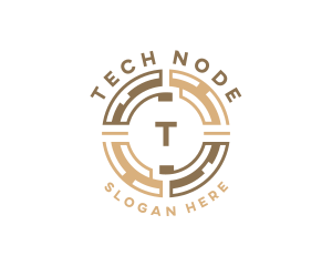 Tech Fintech Currency logo design